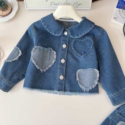 A children's denim suit