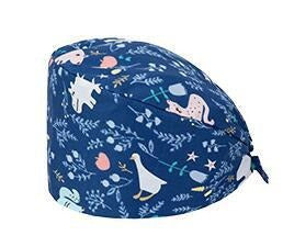 A Cross-border surgical cap Cotton solid color nurse operating room cap Sweat-absorbing and windproof confinement cap Dental dentist cap