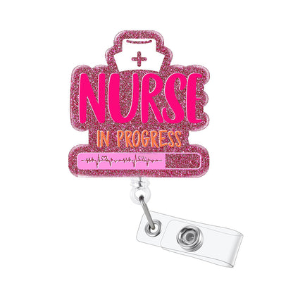 A Acrylic glitter, easy-pull buckle, alligator clip, ID clip, work card clip, retractable badge, scroll buckle, spot.