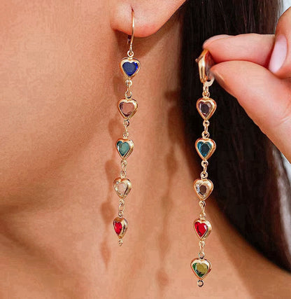 A European and American cross-border i color love zircon bracelet necklace personalized alloy heart dopamine bracelet Internet celebrity bracelet - Mixbatch