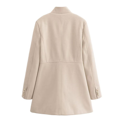 A Double-Breasted Wool Coat