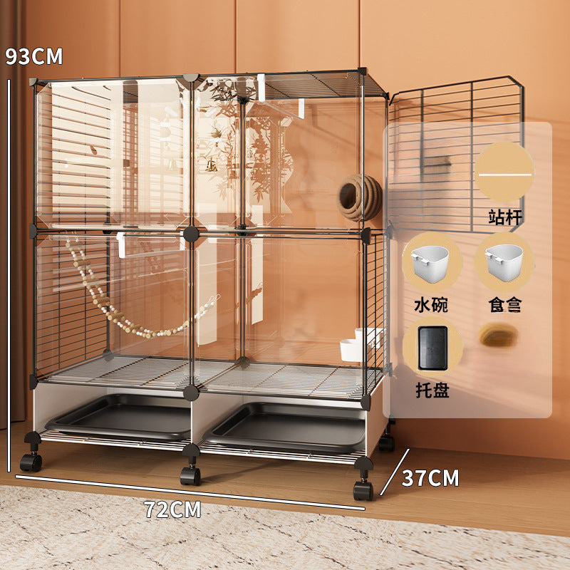 Household tiger skin bird cage large cockatoo special pearl bird luxury embroidered eye villa new starling bird cage - Mixbatch