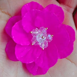 A Double flower, headgear, hairpin, acrylic dyed matte multi-petaled flower S066 hand-sewn flower, jewelry accessories - Mixbatch