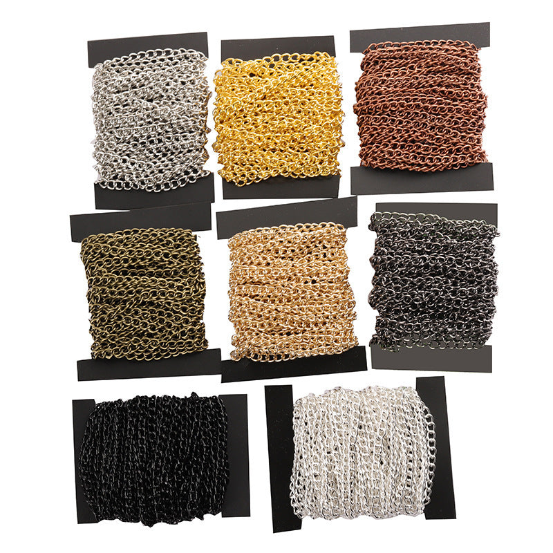 A DIY jewelry accessories, encrypted iron chain, necklace jewelry chain, hairpin tail chain, hair accessories fringed chain connecting chain