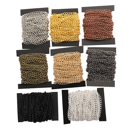 A DIY jewelry accessories, encrypted iron chain, necklace jewelry chain, hairpin tail chain, hair accessories fringed chain connecting chain