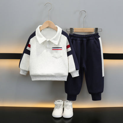 A children's long-sleeved suit