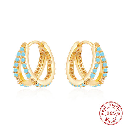 A S925 Sterling Silver Earrings Zircon