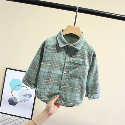 A children's long-sleeved shirt