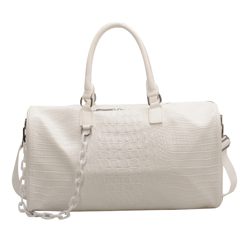A short-distance travel bag large-capacity soft leather anti-splashing fitness bag overnight bag new lightweight cross-border weekend bag trendy girl