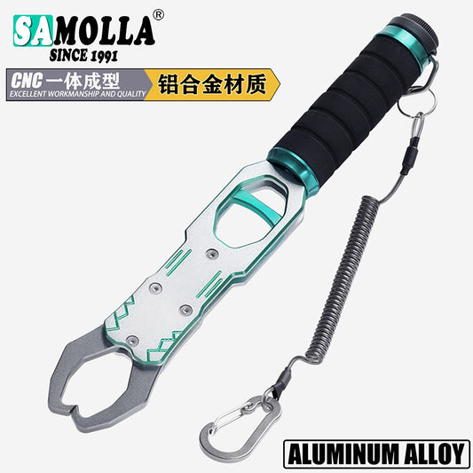 A Aluminum Fish Holder with Scale – Strong & Portable for Fishing