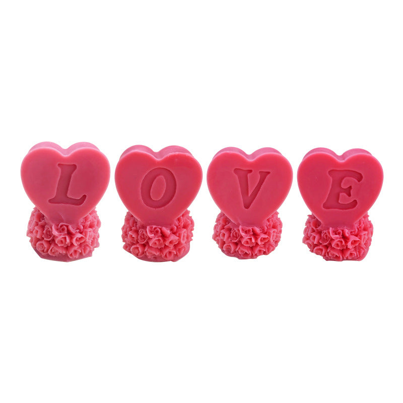 A red lip rose silicone mold