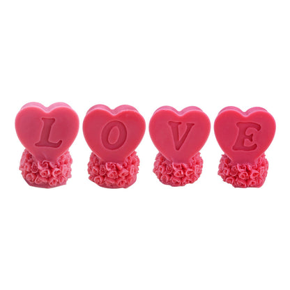 A red lip rose silicone mold