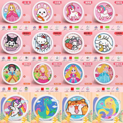 A diamond sticker paste point diamond painting toy little girl handmade children DIY - Mixbatch