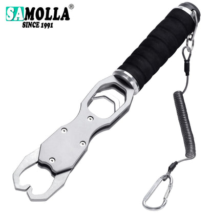 A Aluminum Fish Holder with Scale – Strong & Portable for Fishing