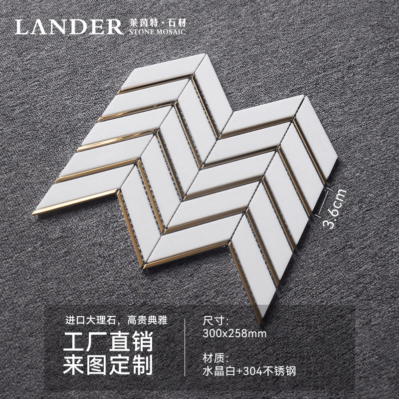 A metal mosaic tile bathroom