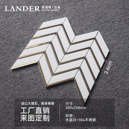 A metal mosaic tile bathroom