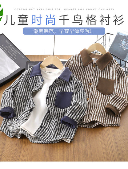 A children's long-sleeved shirt