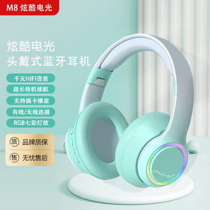 A wireless bluetooth headset