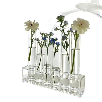 A test tube vase small ornament living room light luxury high-grade glass flower stand flower hydroponic flower arrangement test tube vase does not contain flowers