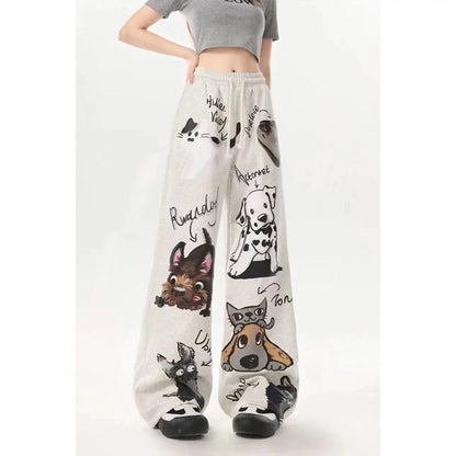 A printed slacks trousers