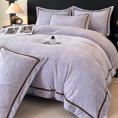 A four-piece set of sheets and quilt covers