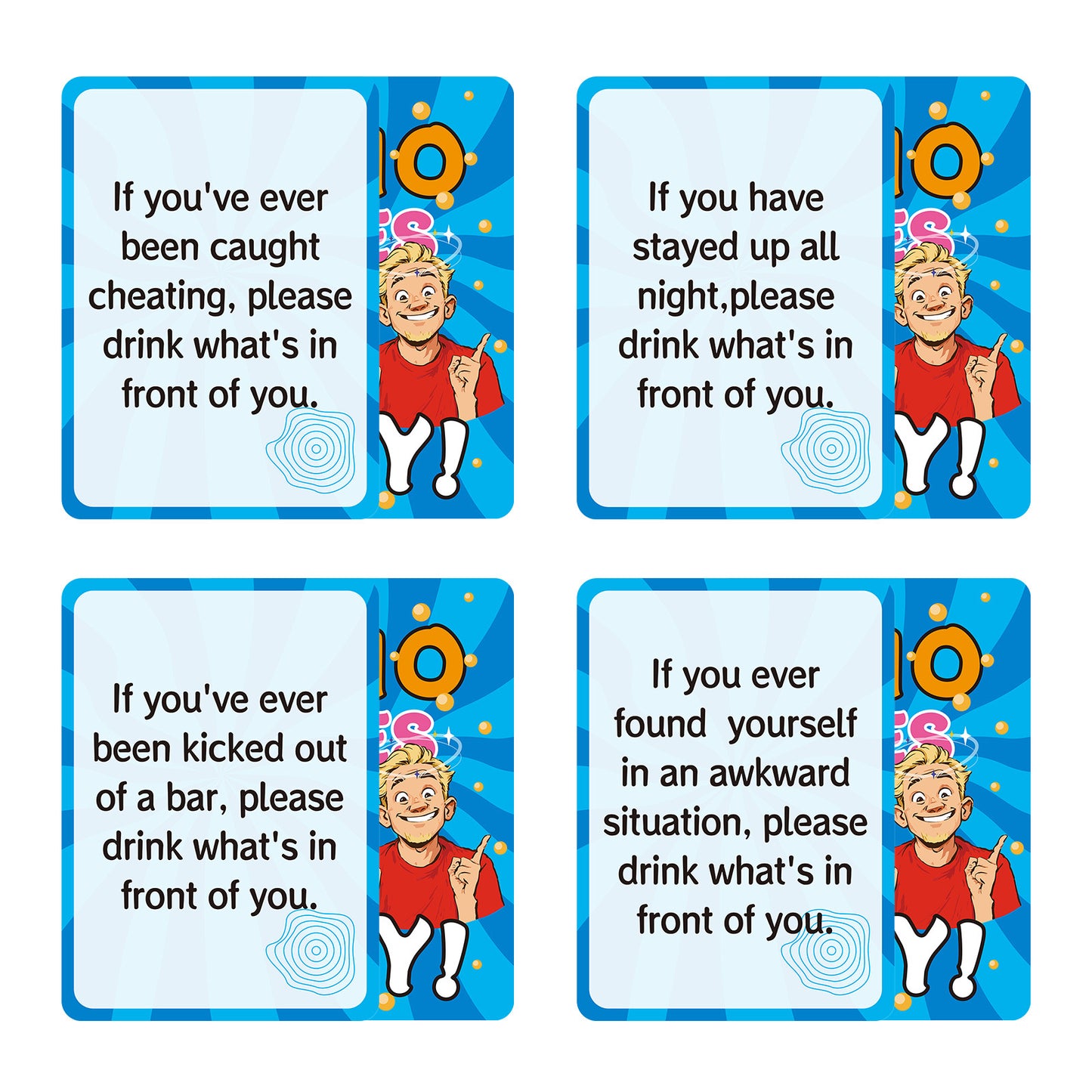 A 50 board game party game English cards