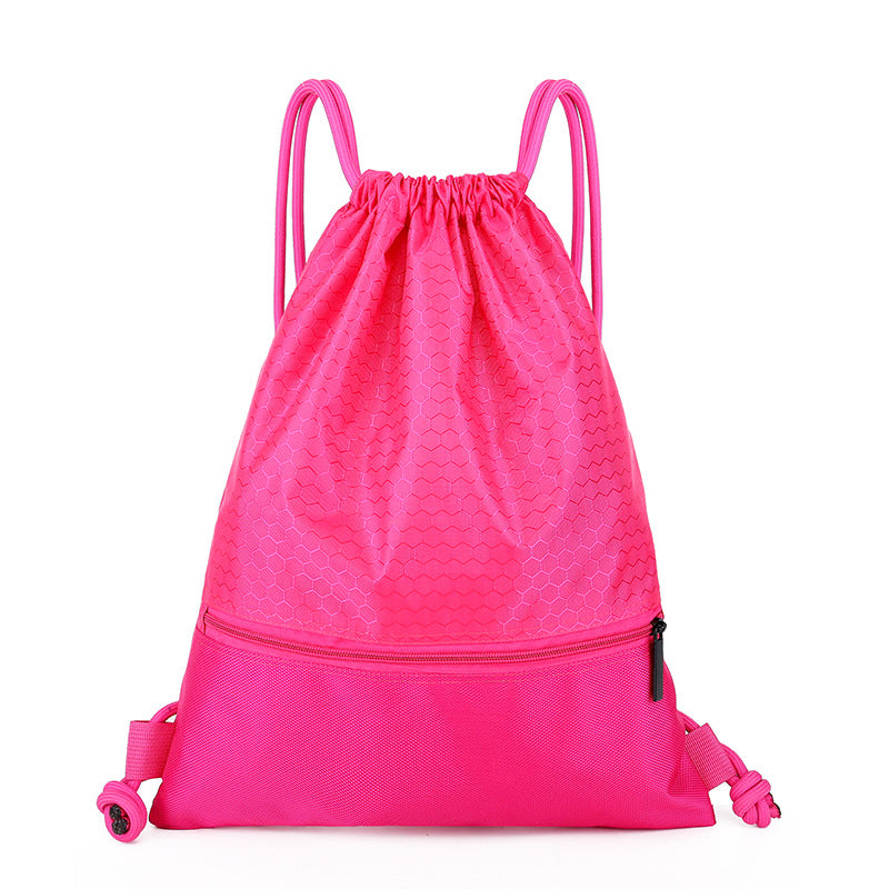 A nylon waterproof drawstring bag outdoor fitness sports men's and women's backpack company annual meeting event bag gift bag