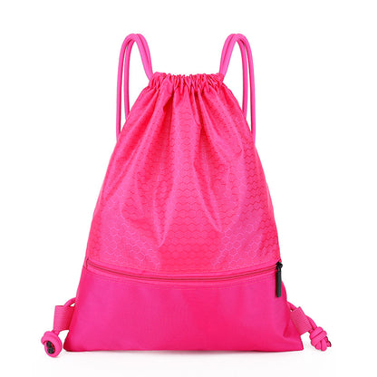 A nylon waterproof drawstring bag outdoor fitness sports men's and women's backpack company annual meeting event bag gift bag