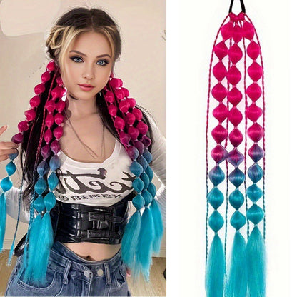 A [Children's New Products] Girls twist ponytail lantern bubbles, stage drama New Chinese ponytail Internet celebrity braids - Mixbatch