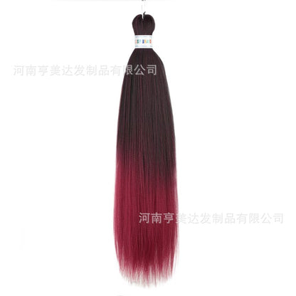 A EZ Color 26inch Women Chemical Fiber Long Straight Hair Large Easy Braided Hair Low Temperature Silk Long Straight Hair Wig