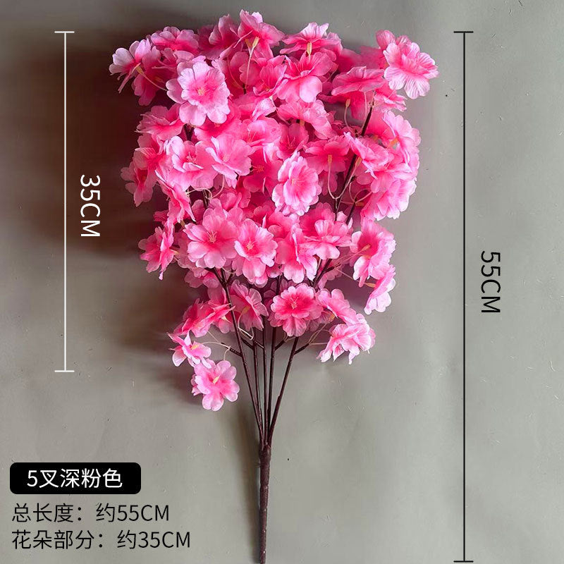 A simulated cherry blossom branch cherry blossom tree plastic wedding decoration peach blossom pear blossom indoor living room ceiling simulated flower fake flower