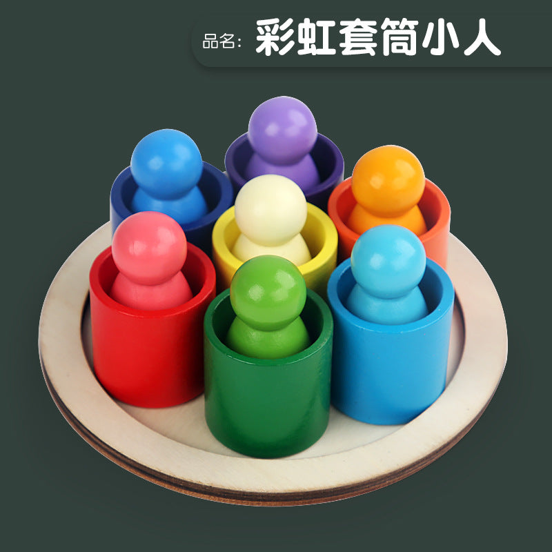 A 12 large rainbow building block arch bridge kindergarten children's educational early education pile tower stacked high doll collage toy