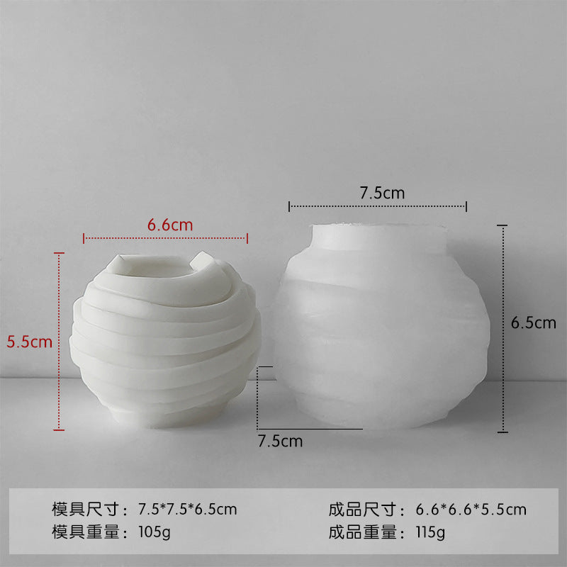A threaded ball silicone mold