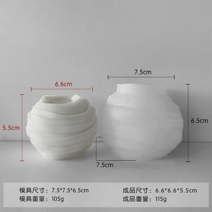A threaded ball silicone mold