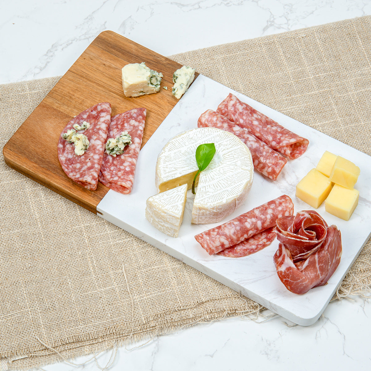 A marble cutting board