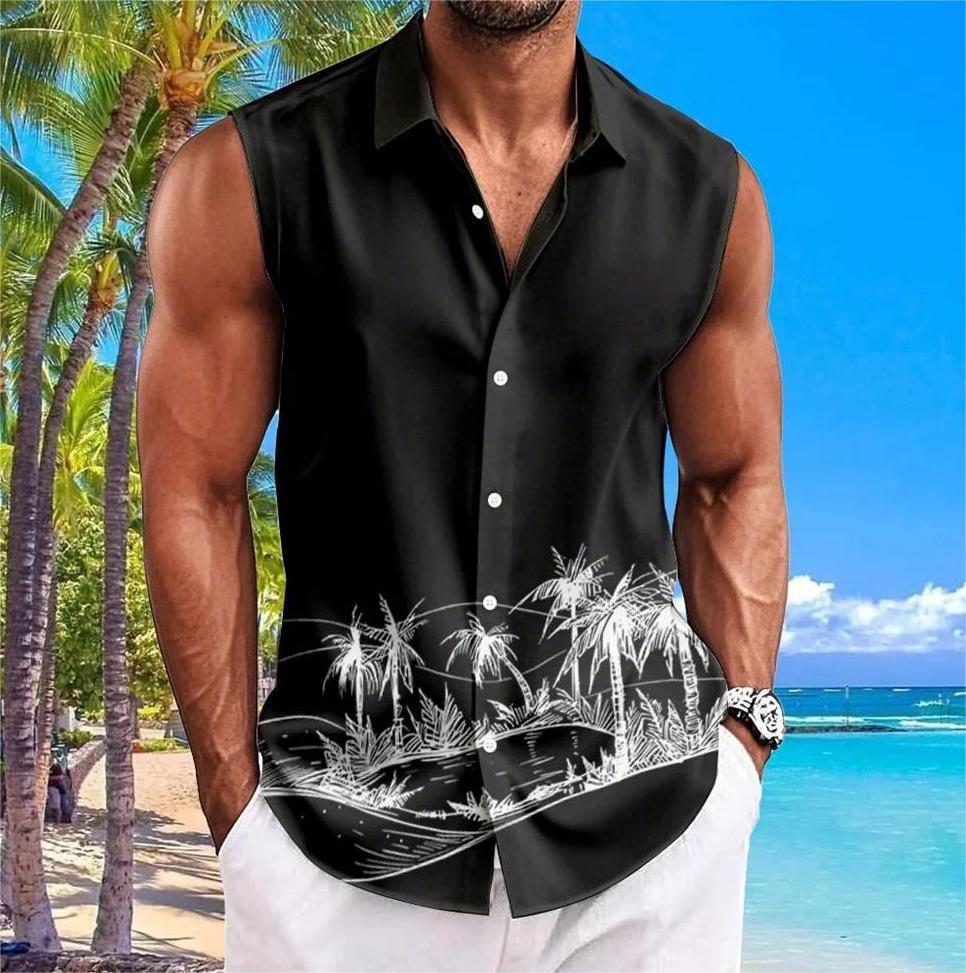 A Shirt Men's Sleeveless Lapel