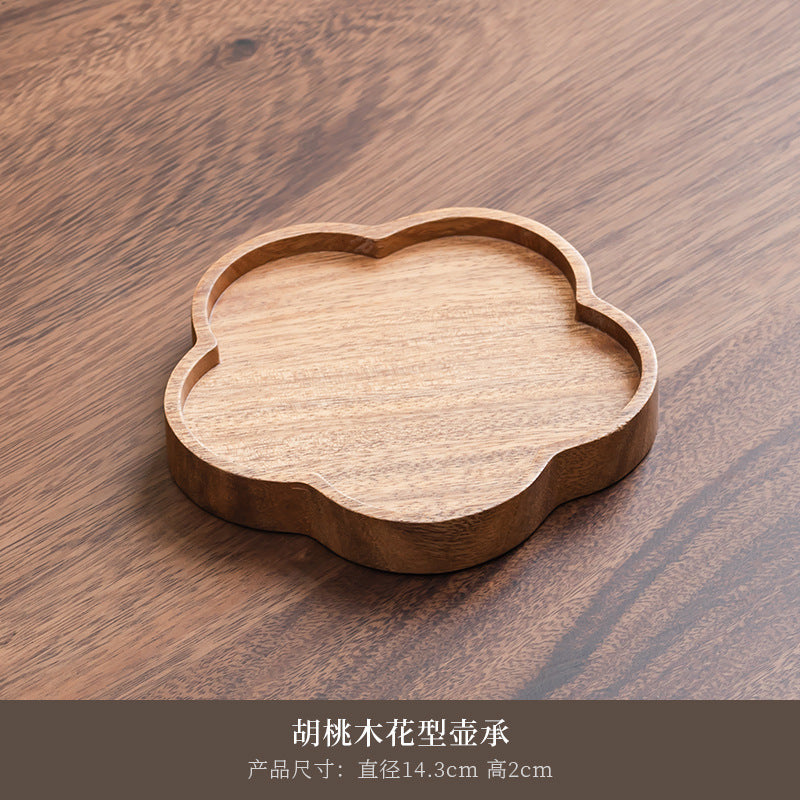 A walnut solid wood tray snack tray