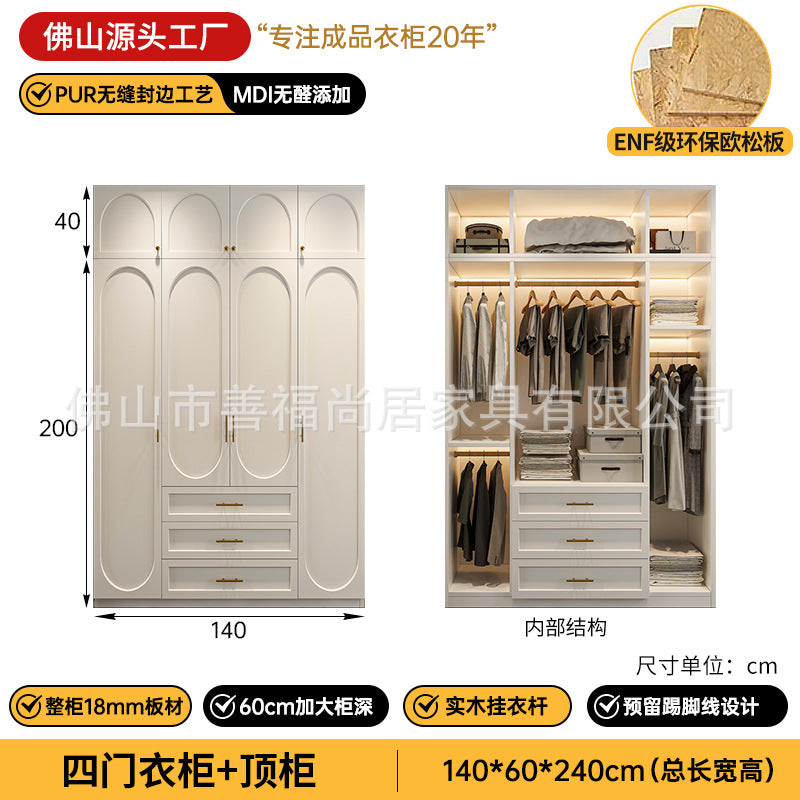 A The solid wood wardrobe with OSB board ENF grade melamine paint finish
