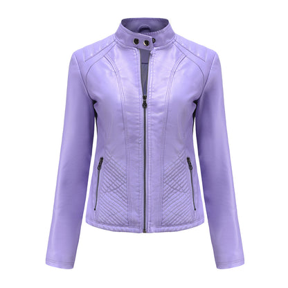 A women's leather jacket