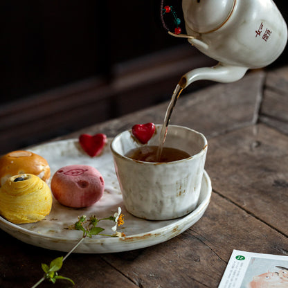 A ceramic teacup