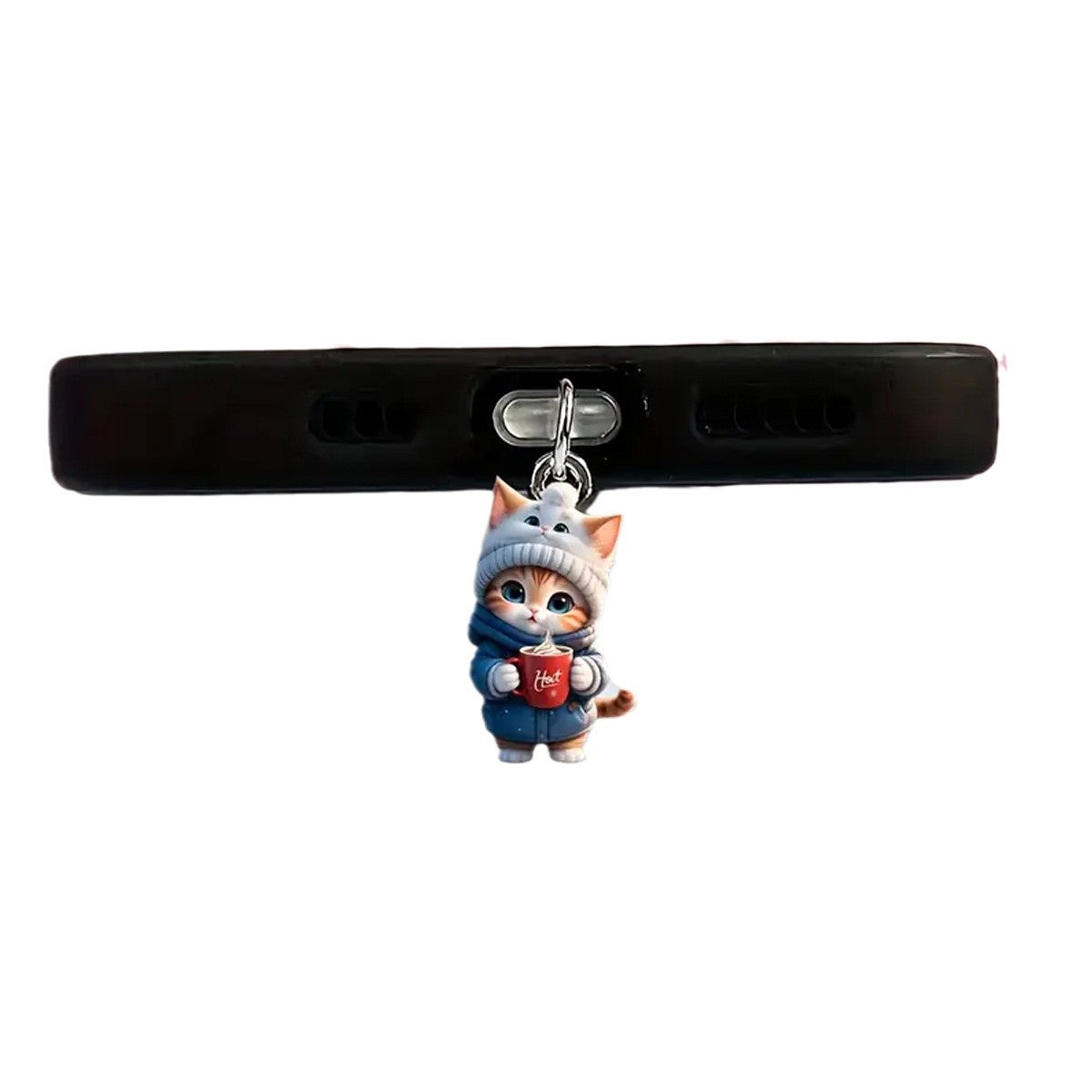 A cross-border new 2D acrylic pendant mobile phone mouth dust plug suitable for apple and type-c dust plug