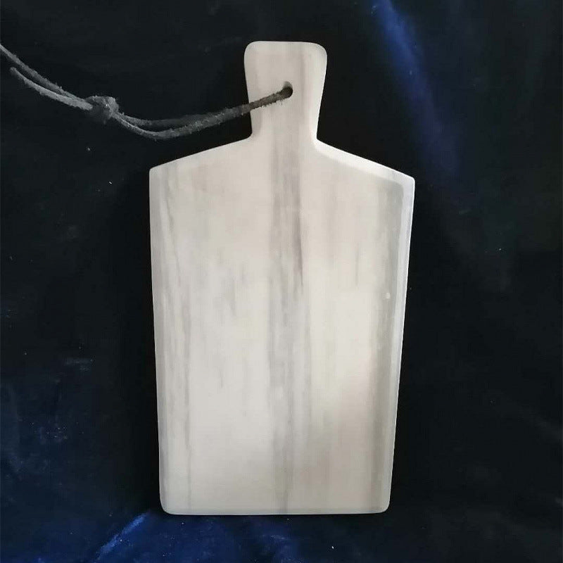 A Marble cutting board Chopping board Fruit plate Household cutting board Household panel Bread board Anti-mildew Dessert Pastry White