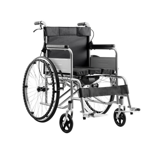 A manual wheelchair folding