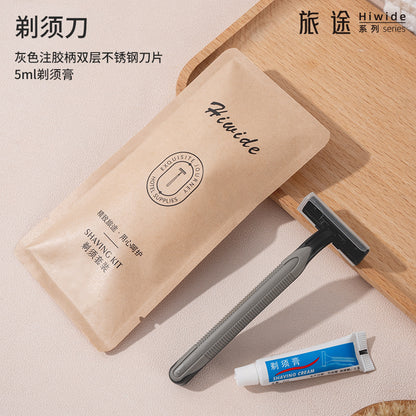 B & B disposable toothbrush with toothpaste waterproof kraft paper hotel hotel home hospitality toiletries set
