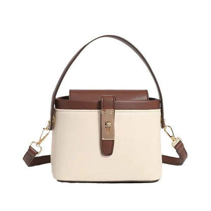 A portable box messenger bag trendy color matching bag women high sense niche women