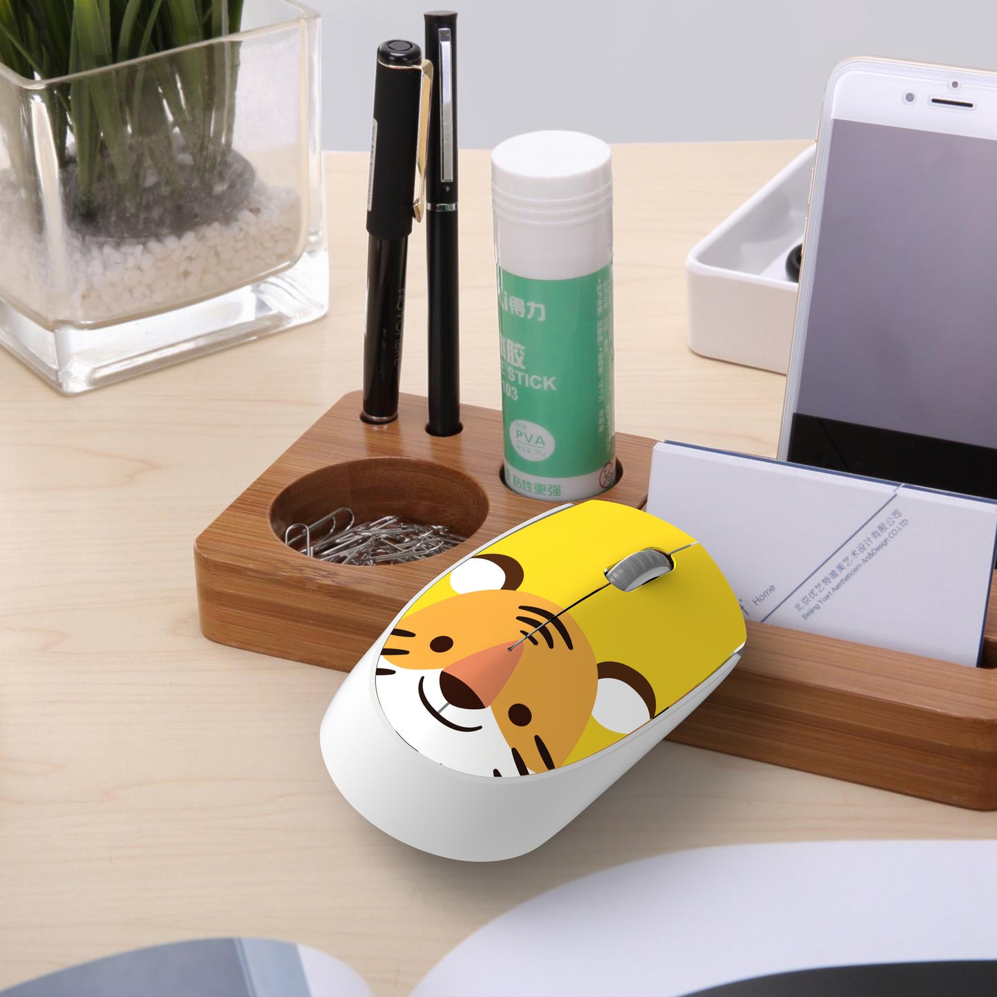A wireless mouse