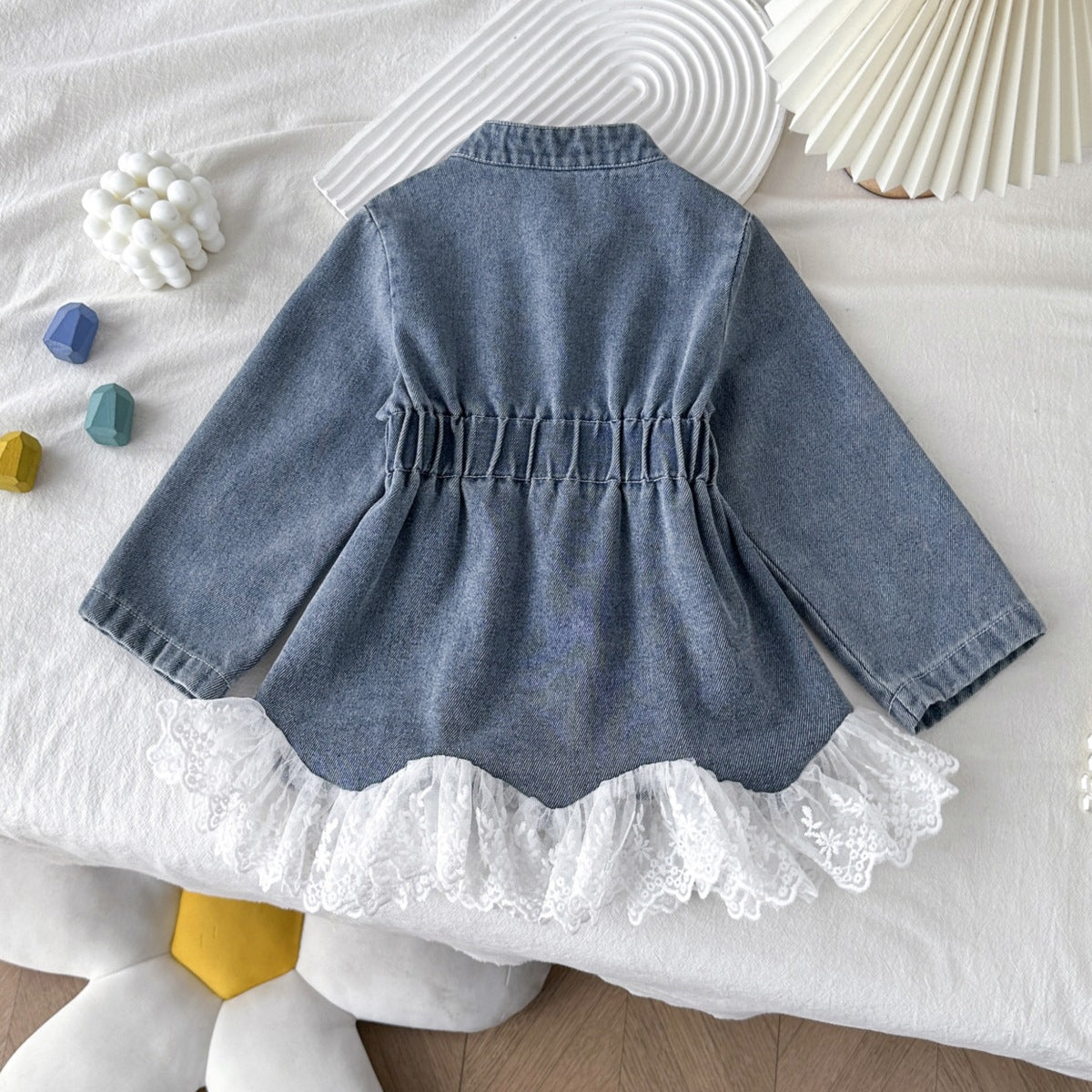 A denim skirt for children and teenagers