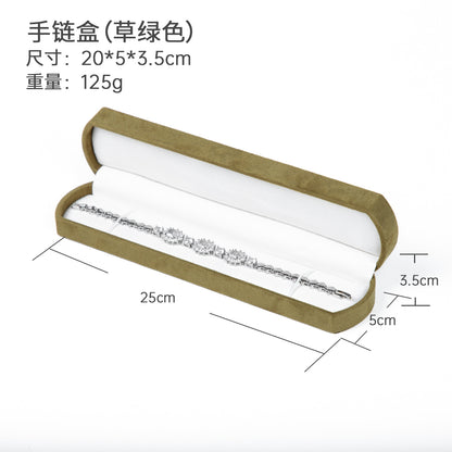 A fine jewelry suede box