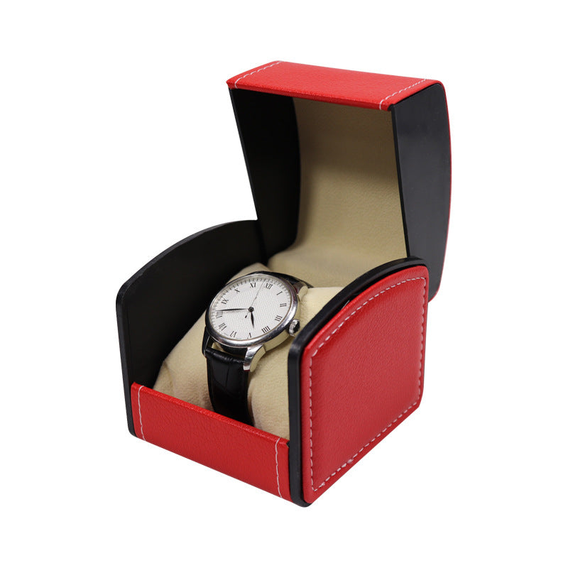 A curved watch box pu watch box, flip watch box, watch box storage box spot wholesale - Mixbatch