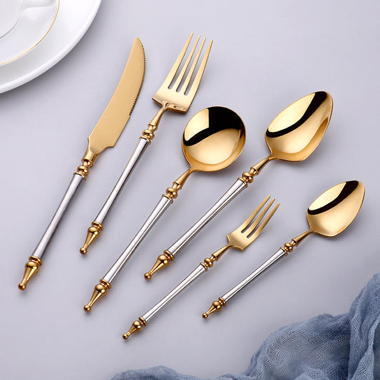 A stainless steel cutlery